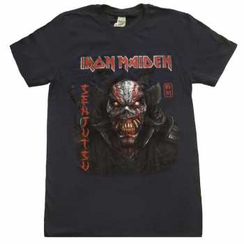 Merch Iron Maiden: Tričko Senjutsu Back Cover Vertical Logo Iron Maiden M