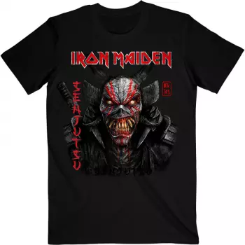 Tričko Senjutsu Black Cover Vertical Logo Iron Maiden 
