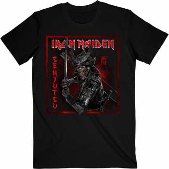 Merch Iron Maiden: Tričko Senjutsu Cover Distressed Red 