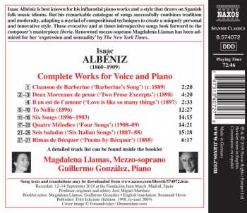 CD Isaac Albéniz: Complete Works For Voice And Piano 328858
