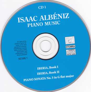 3CD Isaac Albéniz: Iberia - España - Recuerdos de viaje - Sonata No. 5 390843