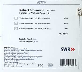 CD Isabelle Faust: Robert Schumann • Violin Sonatas 1–3 148213