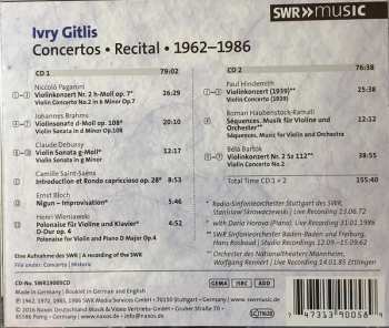 2CD Ivry Gitlis: Violin Concertos / Recital 314387