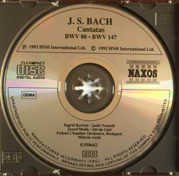CD Johann Sebastian Bach: Cantatas (Ein Feste Burg Ist Unser Gott, BWV 80 / Herz Und Mund Und Tat Und Leben, BWV 147) 429702