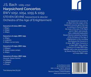 CD Johann Sebastian Bach: Harpsichord Concertos BWV 1052, 1054, 1055 & 1059 484576