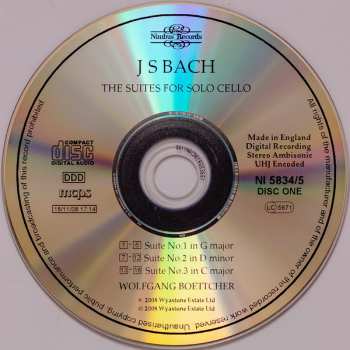 CD Johann Sebastian Bach: Suites For Solo Cello 430463
