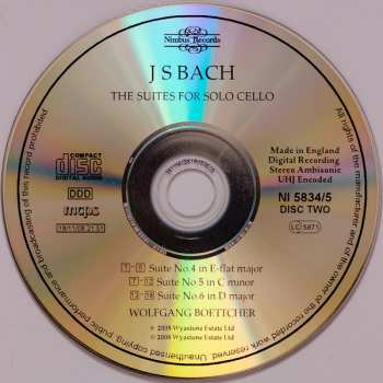 CD Johann Sebastian Bach: Suites For Solo Cello 430463