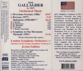 CD Jack Gallagher: Orchestral Music 407951