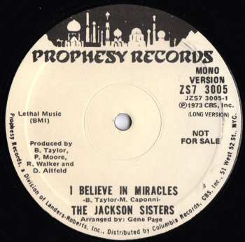 Album Jackson Sisters: I Believe In Miracles