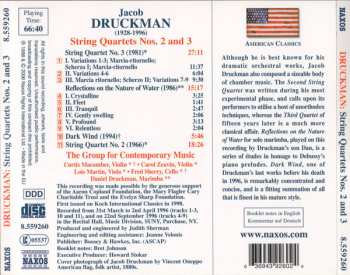 CD Jacob Druckman: String Quartets Nos. 2 And 3; Reflections On The Nature Of Water; Dark Wind 182817