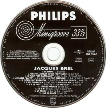 CD Jacques Brel: Grand Jacques 501050