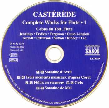 CD Jacques Casterède: Complete Works For Flute • 1 441101