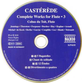 CD Jacques Casterède: Complete Works For Flute • 3 465049