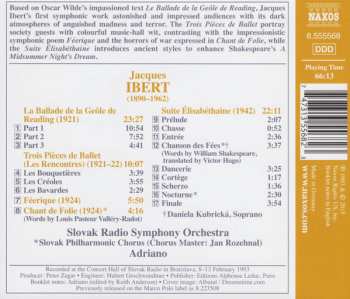 CD Jacques Ibert: The Ballad Of Reading Gaol • Three Ballet Pieces • Fairy • Song Of Madness • Elizabethan Suite 456310