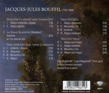 CD Jacques-Jules Bouffil: Clarinet Chamber Music 488896
