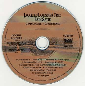 CD Jacques Loussier Trio: Satie - Gymnopédies - Gnossiennes 193250
