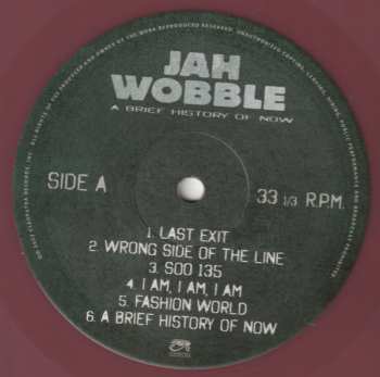 LP Jah Wobble: A Brief History Of Now CLR | LTD 506282