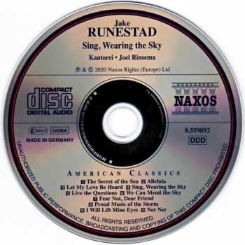 CD Jake Runestad: Sing, Wearing The Sky 326951