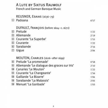 SACD Jakob Lindberg: A Lute By Sixtus Rauwolf - French And German Baroque Music 180086