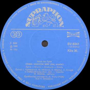 LP Jakub Jan Ryba: Česká Mše Vánoční