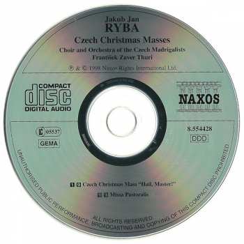 CD Jakub Jan Ryba: Czech Christmas Mass / Missa Pastoralis 236956