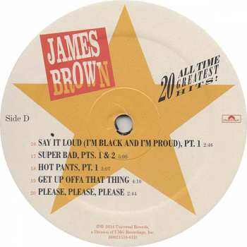 2LP James Brown: 20 All-Time Greatest Hits! 63595