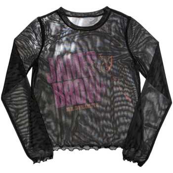 Merch James Brown: James Brown Ladies Long Sleeve T-shirt: Mr Dynamite (mesh) (x-large) XL
