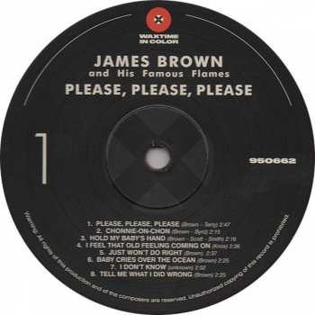 LP James Brown & The Famous Flames: Please Please Please LTD | CLR 87522