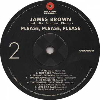 LP James Brown & The Famous Flames: Please Please Please LTD | CLR 87522