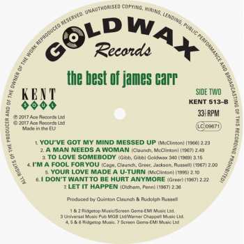 LP James Carr: The Best Of James Carr 133567