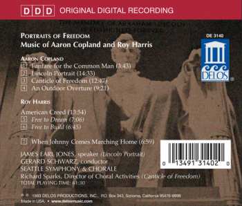 CD James Earl Jones: Portraits Of Freedom: Music of Aaron Copland And Roy Harris 315055