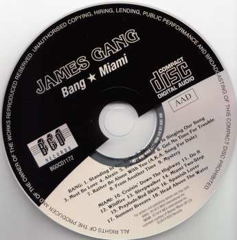 CD James Gang: Bang / Miami 119138