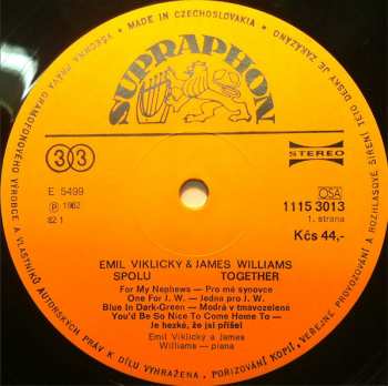 LP James Williams: Together / Spolu 43978