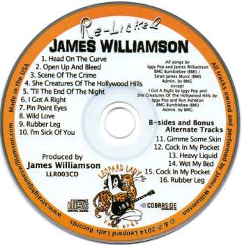 CD/DVD James Williamson: Re-Licked DIGI 461270