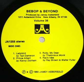 LP Jamey Aebersold: Bebop & Beyond: Volume 36 535317