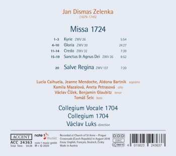 CD Jan Dismas Zelenka: Missa 1724 23744