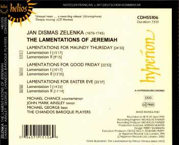 CD Jan Dismas Zelenka: Lamentations Of Jeremiah 282394