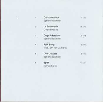 2CD Jan Garbarek: Carta De Amor 322226