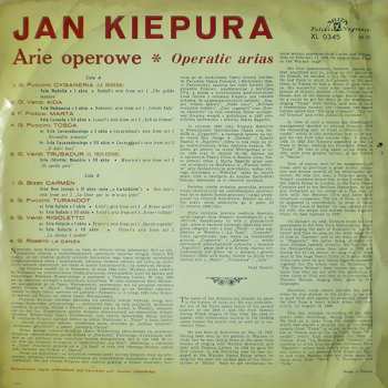 LP Jan Kiepura: Arie Operowe (Operatic Arias) 434808
