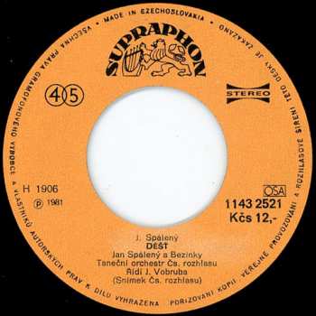 SP Jan Spálený: Už Jsem Toho Snědl Moc / Déšť