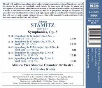 CD Jan Václav Antonín Stamic: Symphonies, Op. 3 260544