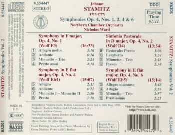 CD Jan Václav Antonín Stamic: Symphonies Vol. 2 (Op. 4, Nos. 1, 2, 4 & 6) 322339