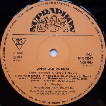 LP Jan Werich: Zpívá Jan Werich 184431