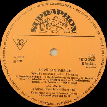 LP Jan Werich: Zpívá Jan Werich 43697