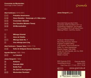 2CD Janez Gregoric: Cronomías De Montevideo (Hommage À Abel Carlevaro) 497657