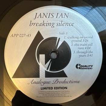 2LP Janis Ian: Breaking Silence LTD 542533