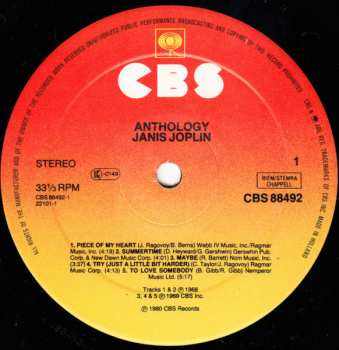 2LP Janis Joplin: Anthology