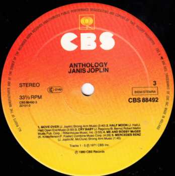 2LP Janis Joplin: Anthology