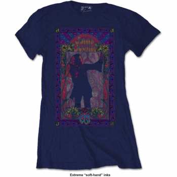 Merch Janis Joplin: Dámské Tričko Paisley & Flowers Frame  XL