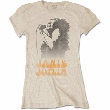 Merch Janis Joplin: Dámské Tričko Working The Mic  XL